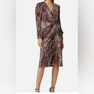 Rebecca Taylor Snakeskin Wrap Dress size 16
